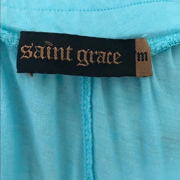 Saint Grace Womens/Juniors Tank Top Blue M - Picture 5 of 9